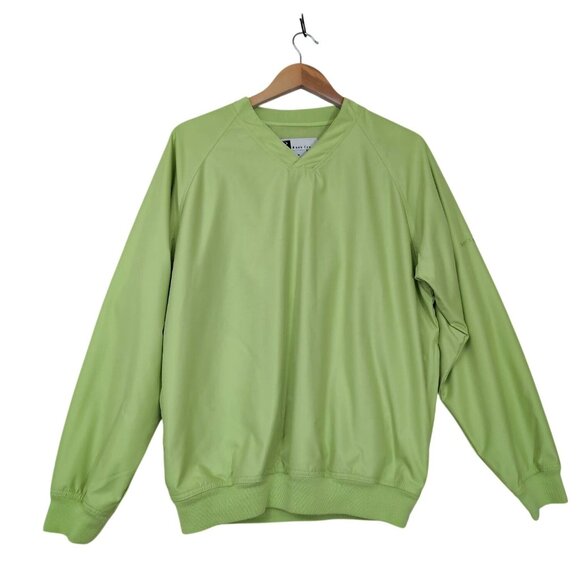 Raes Creek Pullover Windbreaker Womens M Green Golf Vented V-Neck Long Sleeve - Picture 1 of 10